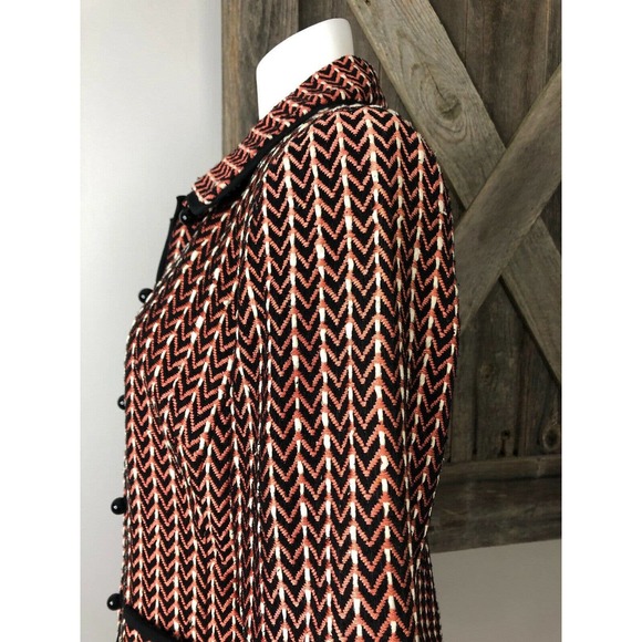 Doncaster Zigzag Stripe Button Up Blazer Jacket 6 - Picture 5 of 9